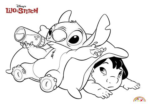 Lilo And Stitch Hugging Coloring Pages In 2020 Lilo And Stitch