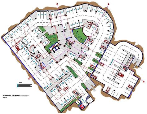 Commercial With Residence Building Basement Parking Plan Autocad File