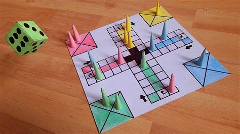 How To Make A Ludo Game At Home Diy Board Tokens And Dice Board