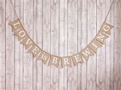 Love Is Brewing Banner Coffee Themed Bridal Shower Coffee Etsy