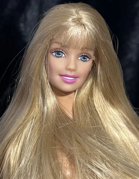 Barbie Nude Doll Blonde Hair Blue Eyes Body Stamp Model Belly