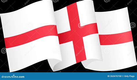 England Flag Wave Isolated On Png Or Transparent Backgroundsymbol