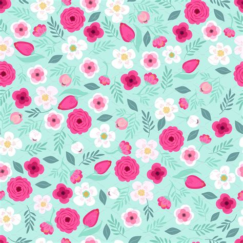 Cute Retro Floral Pattern ~ Graphic Patterns ~ Creative Market