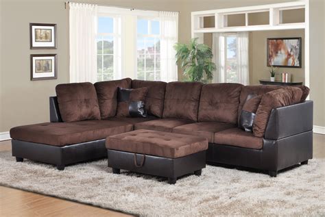 Ponliving Furniture Hermann Left Chaise Sectional Sofa With Storage