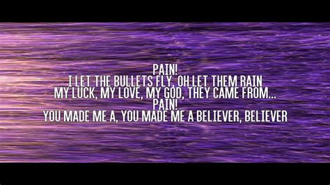 Imagine Dragons Believer My Favourite Song With Lyrics Youtube