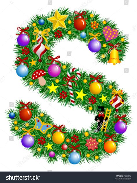 7 ways to house the alphabet, check it out at romeointeriors.me. Letter S Christmas Decoration Alphabet Stock Vector ...