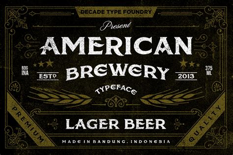 Free American Brewery Rough Font Inspired By Vintage Beer Labels