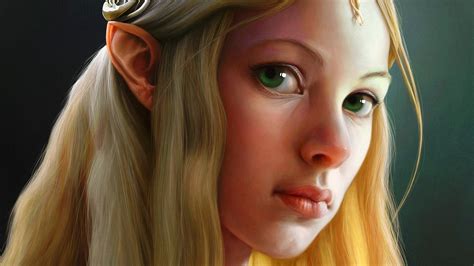 Elf Princess Portrait Painting Fantasy Art Hd Wallpaper Wallpaper Flare