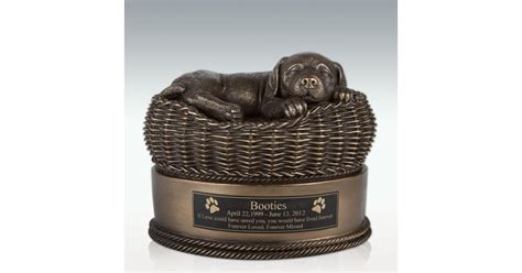 Find men's cremation urns in masculine designs to honor any man in your life. Large Bronze Dog in Basket Cremation Urn (PM14564 ...