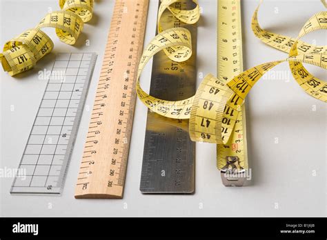 Rulers And Tape Measures Stock Photo Alamy