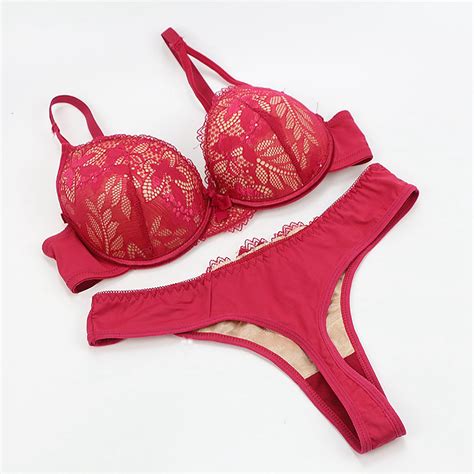 Fengqque Womens Lingerie Set Sexy Lace Bra And Panties Summer Thin Lingerie Set