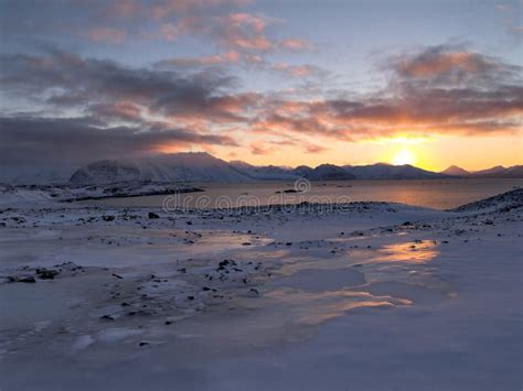 Sunrise In The Arctic Stock Image Image Of Rise Winter 30584189