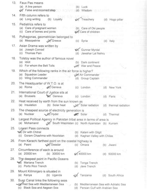 General Knowledge Questions And Answers 2011 Ppsc Fpsc Nts Pts Pdf