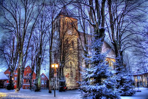 Church In Winter Hd Wallpaper Background Image