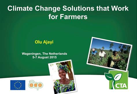 Climate change is the biggest challenge facing humanity today. Faculty of Agriculture, 100 years (1914-2014) From a ...