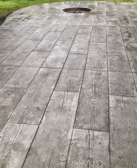 Wood Stamped Concrete Patio Ideas