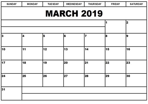 Free Calendar Template March 2019 March Calendar Printable Hijri