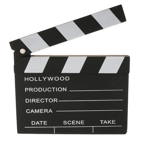 Movie Tv Directors Black Clapper Action Cut Board Slate Prop
