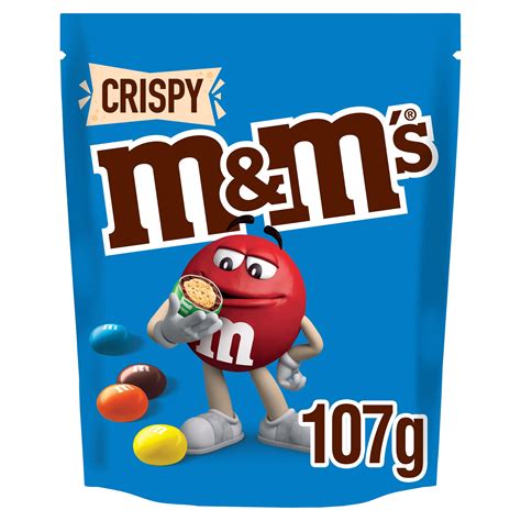 Mandms Crispy Chocolate Pouch Bag 107g Single Chocolate Bars And Bags