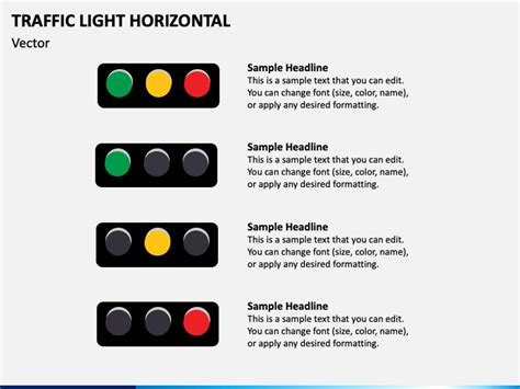 Traffic Light Horizontal Powerpoint Template Ppt Slides