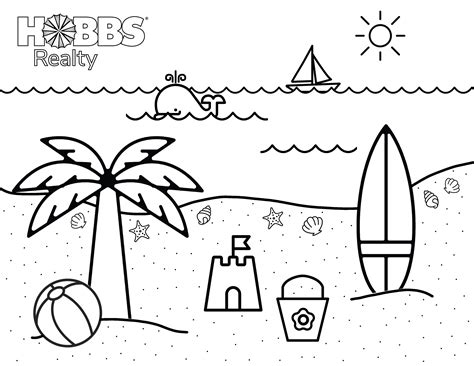 Beach Items Coloring Pages Coloring Pages