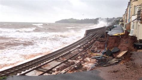 Dawlish Storm Damage Rail Closure To Cost Millions Bbc News