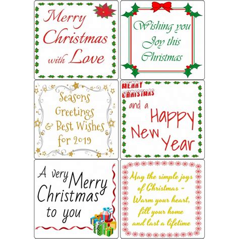Peel Off Christmas Sentiments 2 Sticky Verses For Cards And Crafts