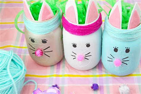 Painted Mason Jar Easter Bunny Diy Catch My Party
