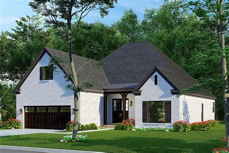 Plan Mk Painted Brick One Story Home Plan With Upstairs Expansion