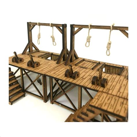 28mm Old Wild West Hangman Gallows Set MDF Terrain Perfect For Etsy