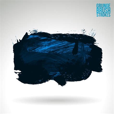 Premium Vector Blue Brush Stroke And Texture Grunge Vector Abstract