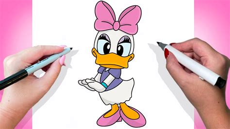 How To Draw Daisy Duck Tutorial Easy Youtube