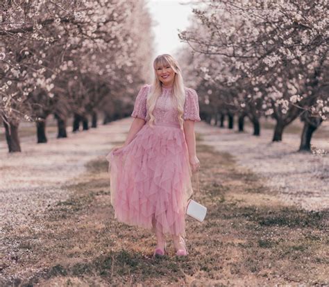 Girly Monochrome Pink Outfit Idea For Spring Lizzie In Lace