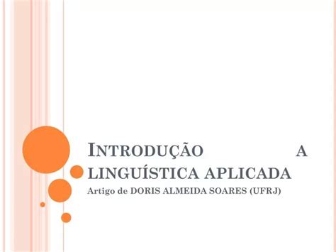 Ppt Introdu O A Lingu Stica Aplicada Powerpoint Presentation Free Download Id