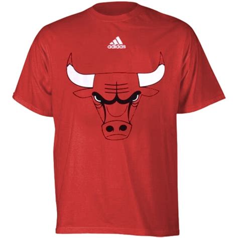 Adidas Chicago Bulls Youth Full Primary Logo T Shirt Red Official