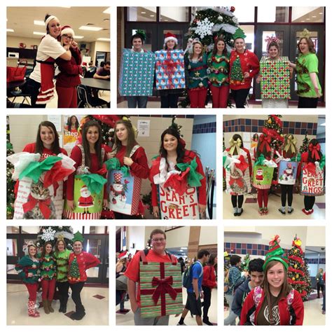 Celebrating christmas is an art form. Winter Spirit Week | Spirit week outfits, Spirit week ...