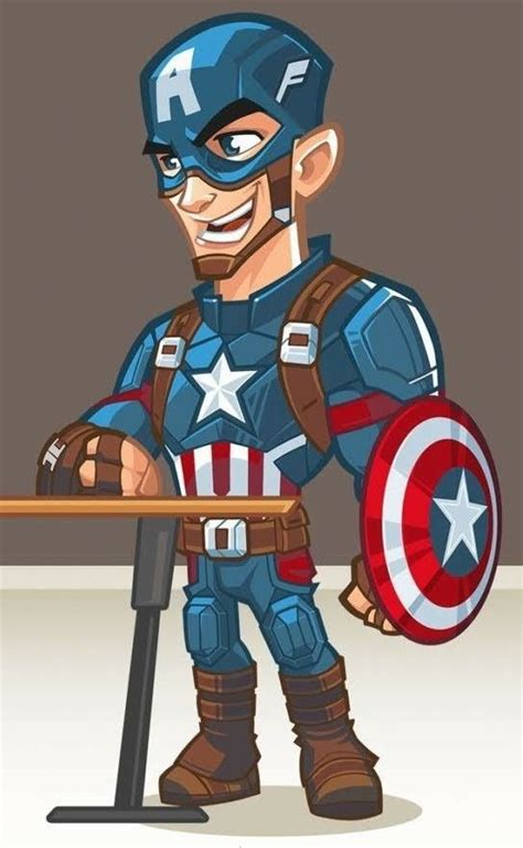 An Image Of A Cartoon Character With Captain America Gear On His Chest