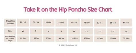 Crochet Poncho Size Chart | vlr.eng.br