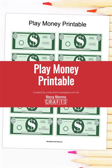 Play Money Printable Download Messy Momma Crafts