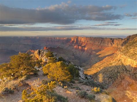 Colorful Sunset At Grand Canyon Np Arizona Usa Hiking Grand