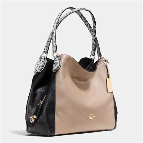 Coach Edie Shoulder Bag 31 In Signature Leather With Border Rivets Shop