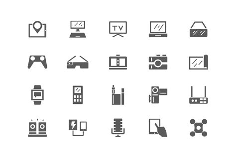 Set Of Electronic Devices Icons Icons ~ Creative Market