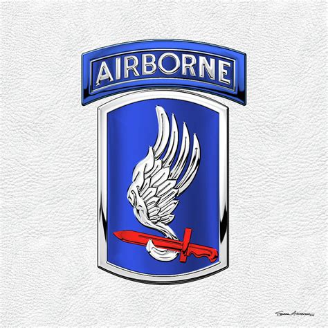 173rd Airborne Brigade Combat Team 173rd A B C T Insignia Over White