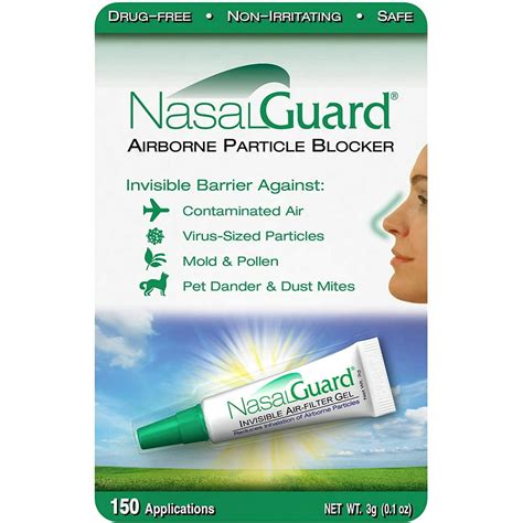 Nasalguard Allergy Relief And Allergen Blocker Nasal Gel Drug Free And Proven Safe For Pollen