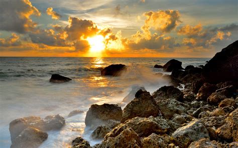 Ocean Sunset Hd Wallpaper Background Image 2560x1600 Id707368