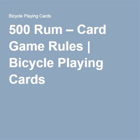 500 Rum Card Game Rules Bicycle Playing Cards Hearts Card Game