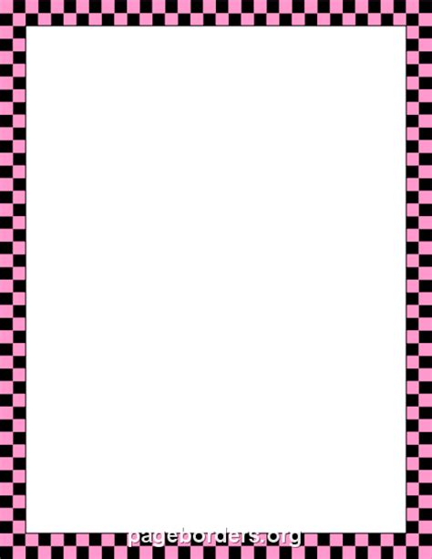 Black And Pink Page Border Clip Art Library