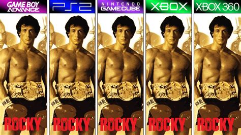 Rocky 2002 Gba Vs Ps2 Vs Gamecube Vs Xbox Vs Xbox 360 Graphics