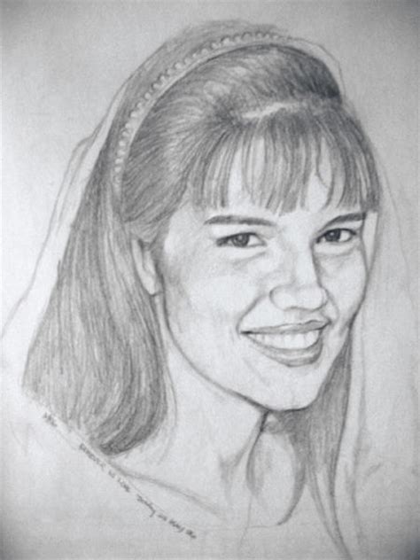 Meg Smiling Drawing By Bobby Barredo