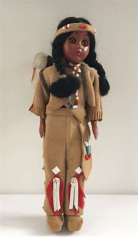 Vintage Native American Doll In Traditional Costume Celluloid Etsy